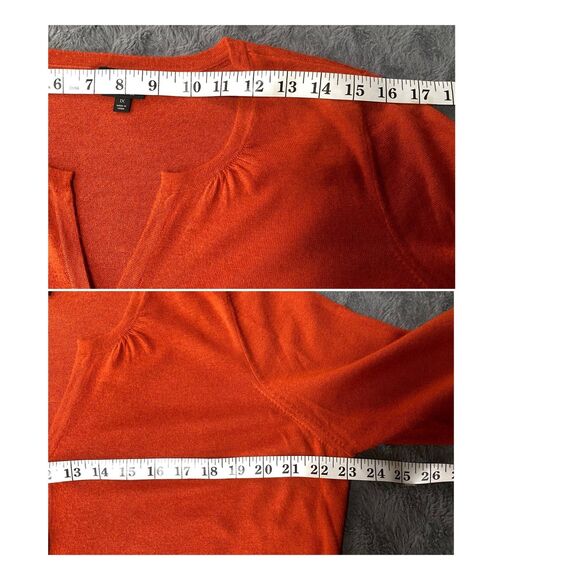 Talbots Pure Cashmere Women Petites Size 1X Ripe Papaya Orange Cardigan Sweater - Picture 10 of 12